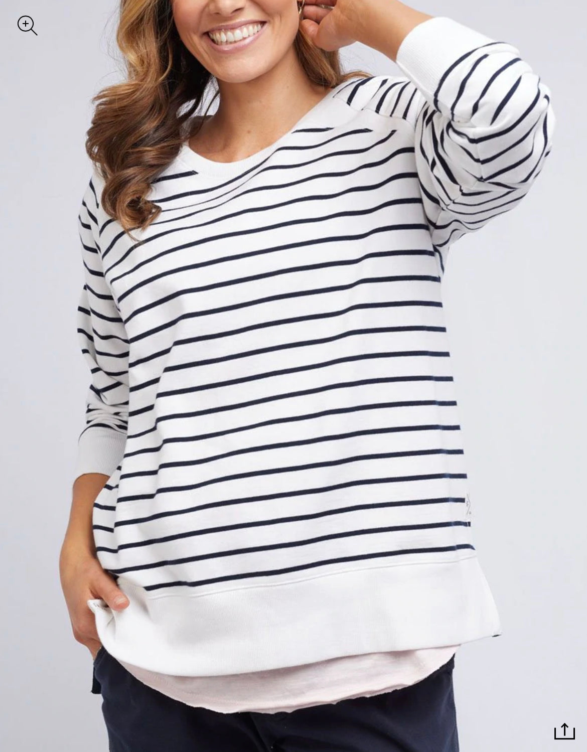 Elm Ladies Fundamental Sydney Stripe Crew