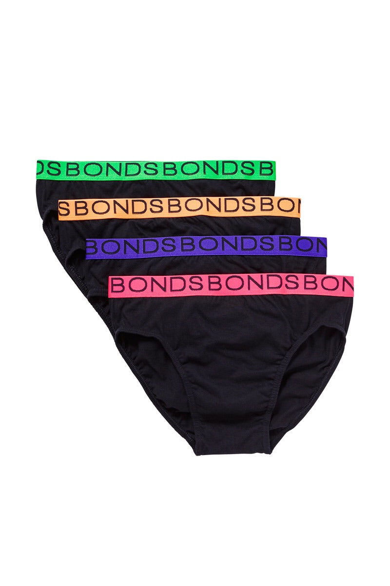 Bonds Mens Hipster Brief 4 pack Colours Vary