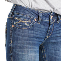 Ariat Ladies Real Mid Rise Boot Cut Arrow Fit Virginia Jeans