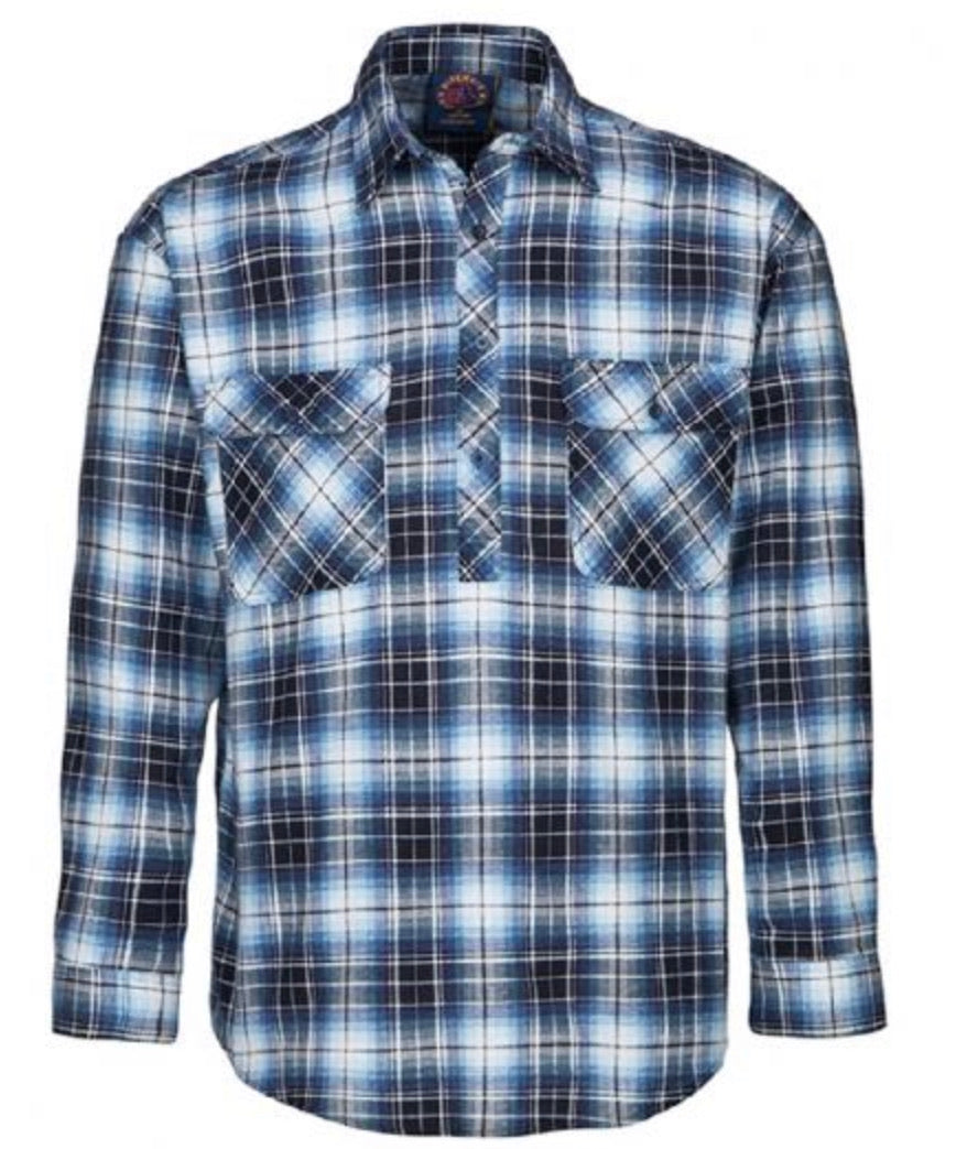 Ritemate Mens Open Front Fannelette Shirt