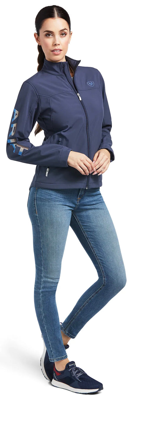 Ariat Ladies New Team SoftShell Jacket in Blue Night / Desert Dusk Serape 10039365
