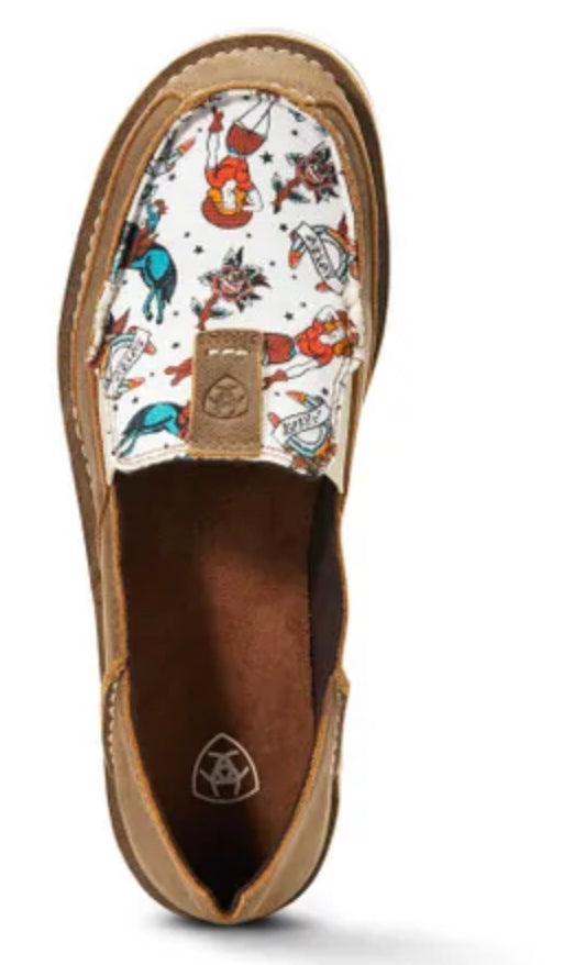 Ariat Ladies Brown Bomber Vintage Cowgirl Print Cruiser