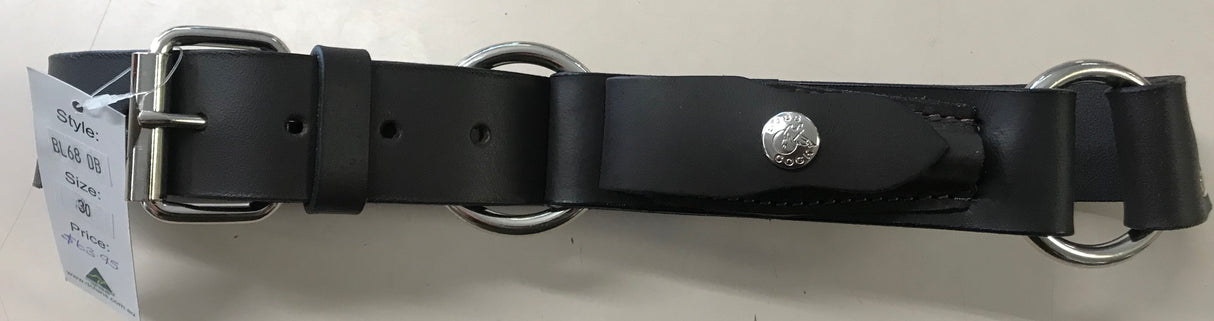 Boss Cocky Ringer Double Ring Brown Leather Belt 38mm