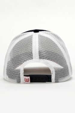 Cinch Denim Trucker Cap - Navy/Red