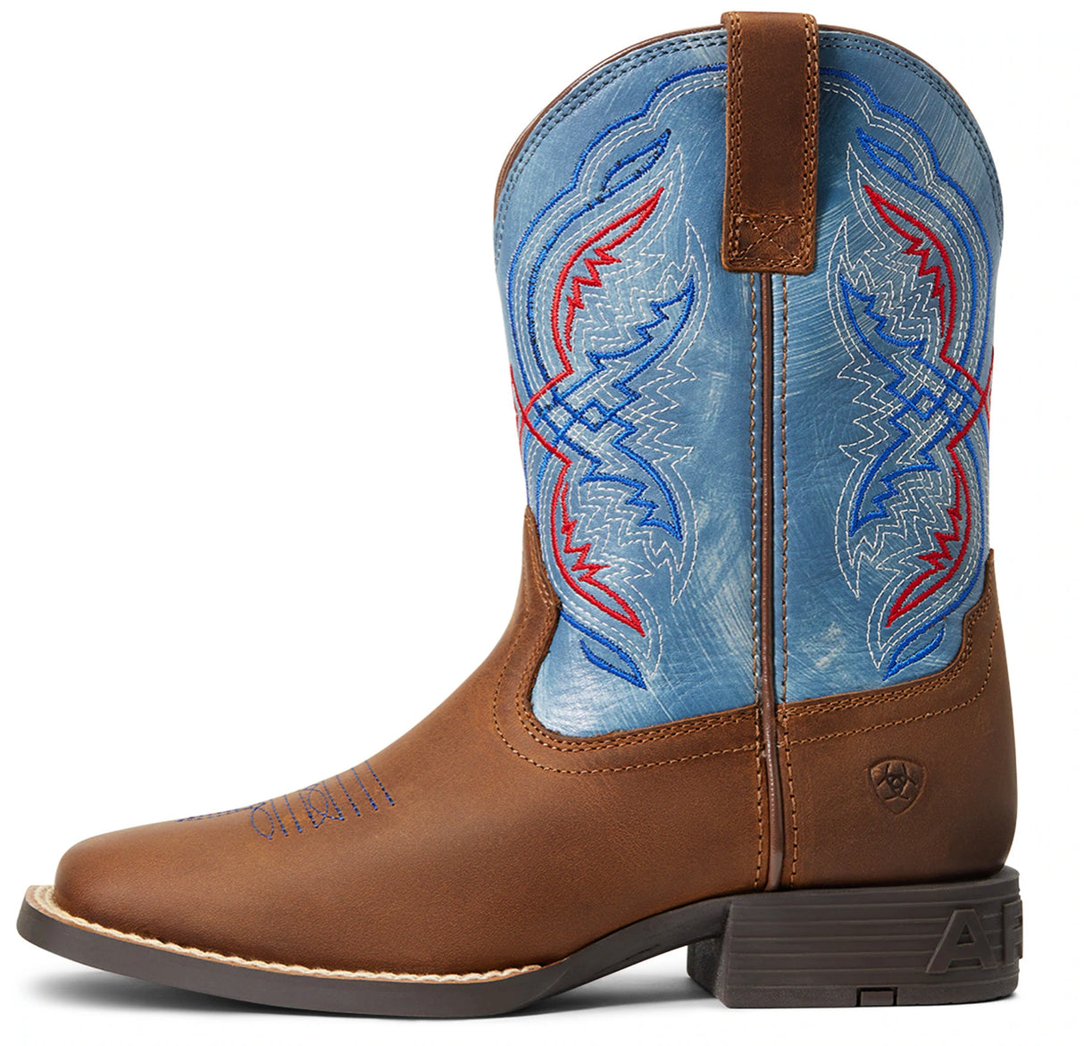 Ariat Kids Child Kicker Distressed Brown Stone Blue Boot