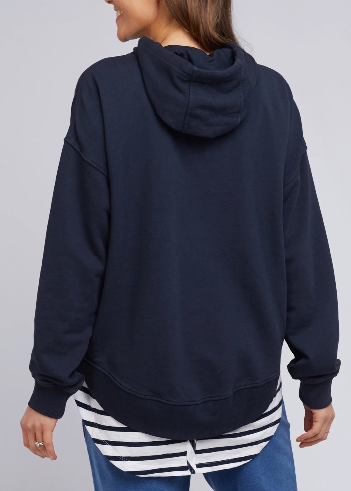Elm Lounger Scoop Hoody in Navy