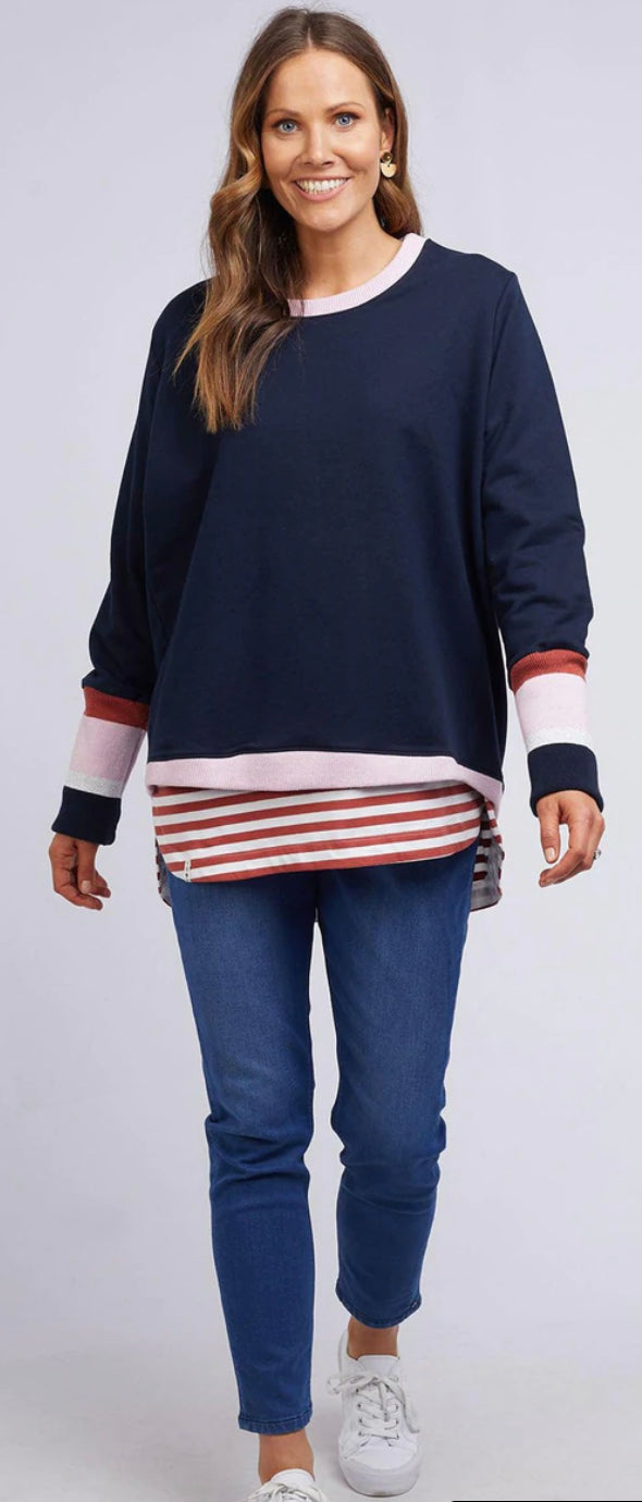 Elm Peaches Metallic Crew