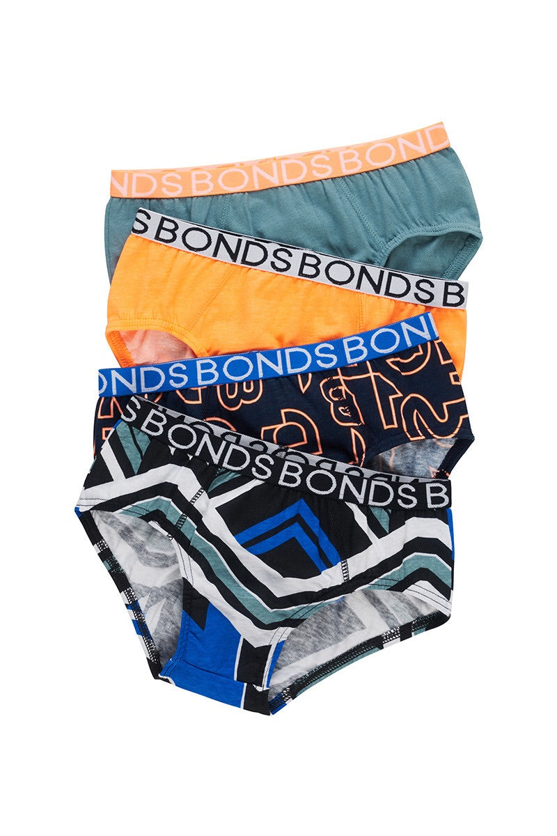 Bonds Boys Brief 4 Pack