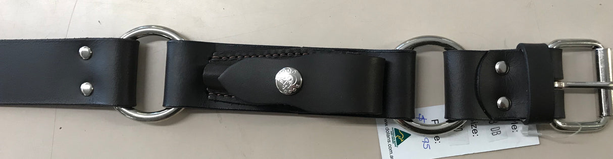 Boss Cocky Ringer Double Ring Brown Leather Belt 38mm