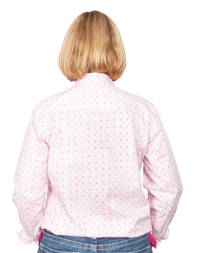 Just Country Womens Georgie Half Button Print Work shirts