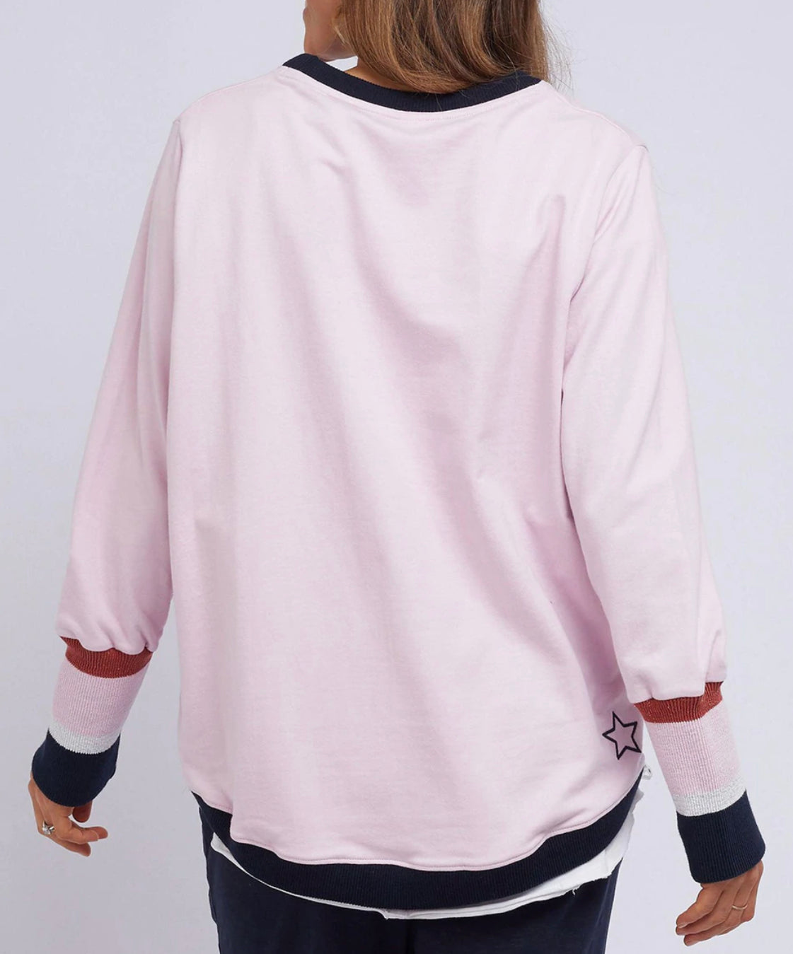 Elm Peaches Metallic Crew