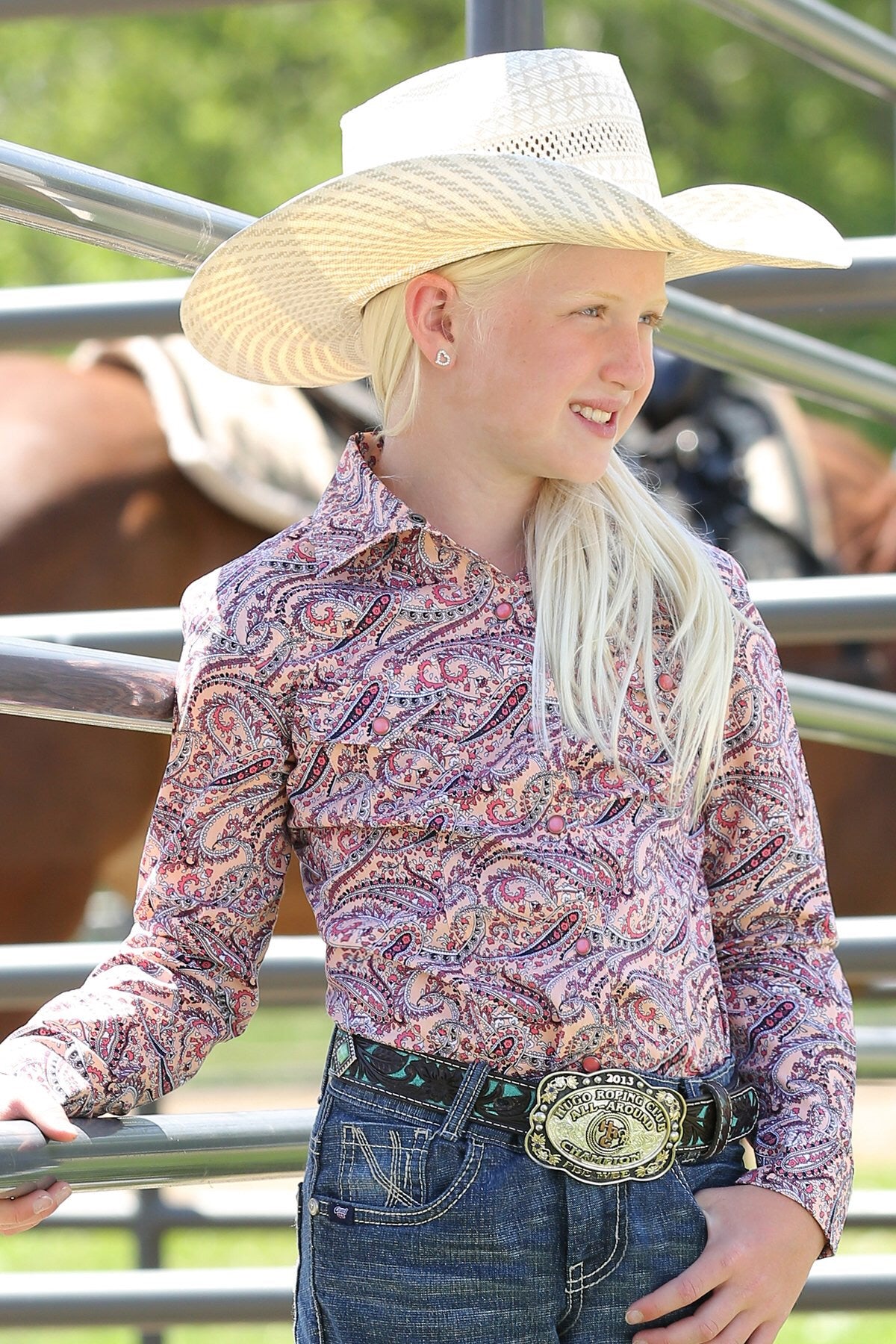 Cruel Girl Girls Penny Snap Button Shirt