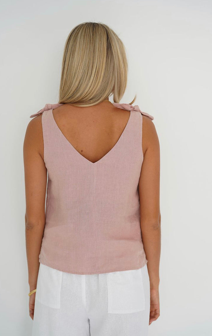 Humidity Ladies Mimi Top in Black & Blush