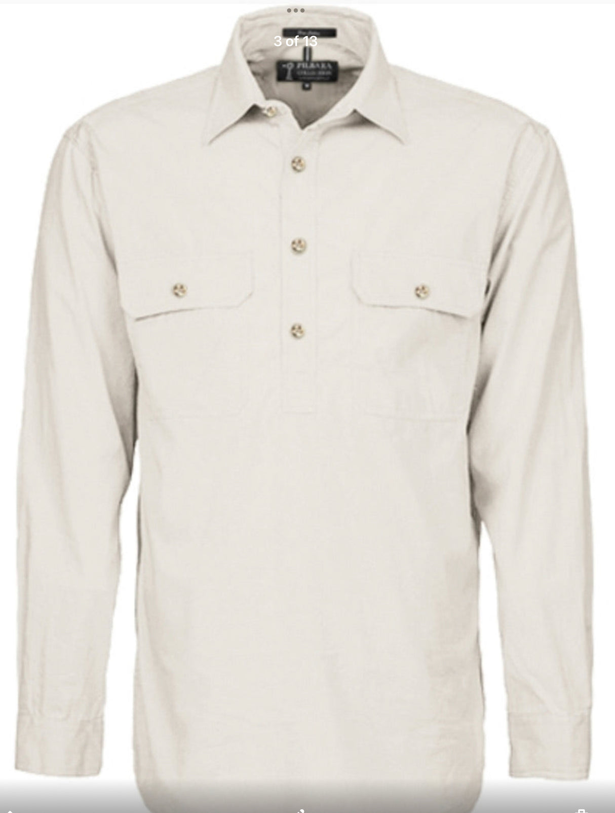 Pilbara Kids Closed Front L/S Shirt