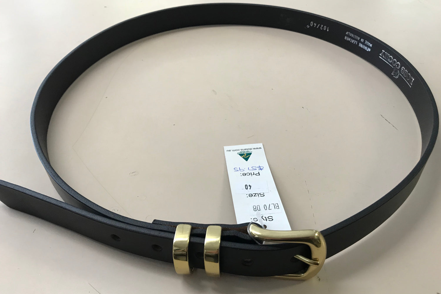 Boss Cocky Ladies Muster Double Loop Brown Leather Belt