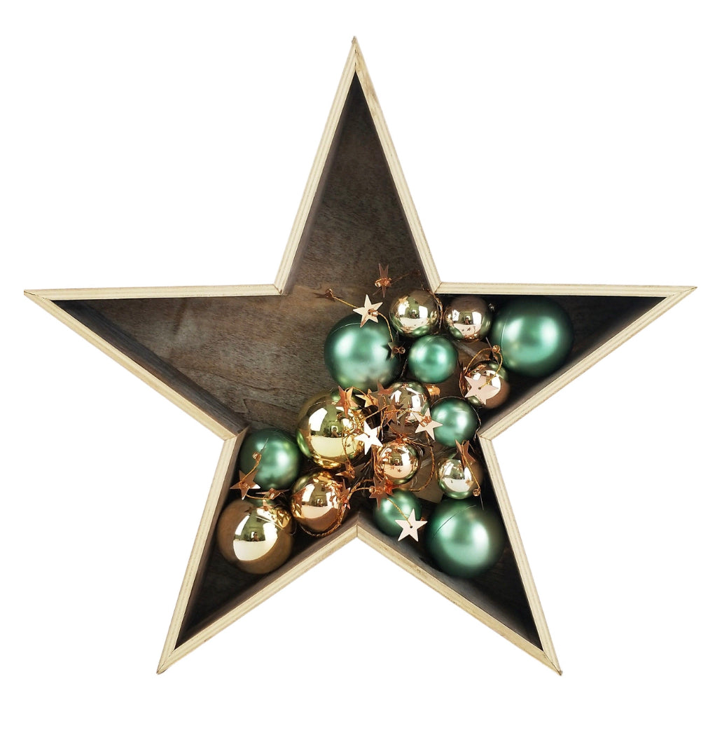 Baubles in Star with Lights Standing decorations