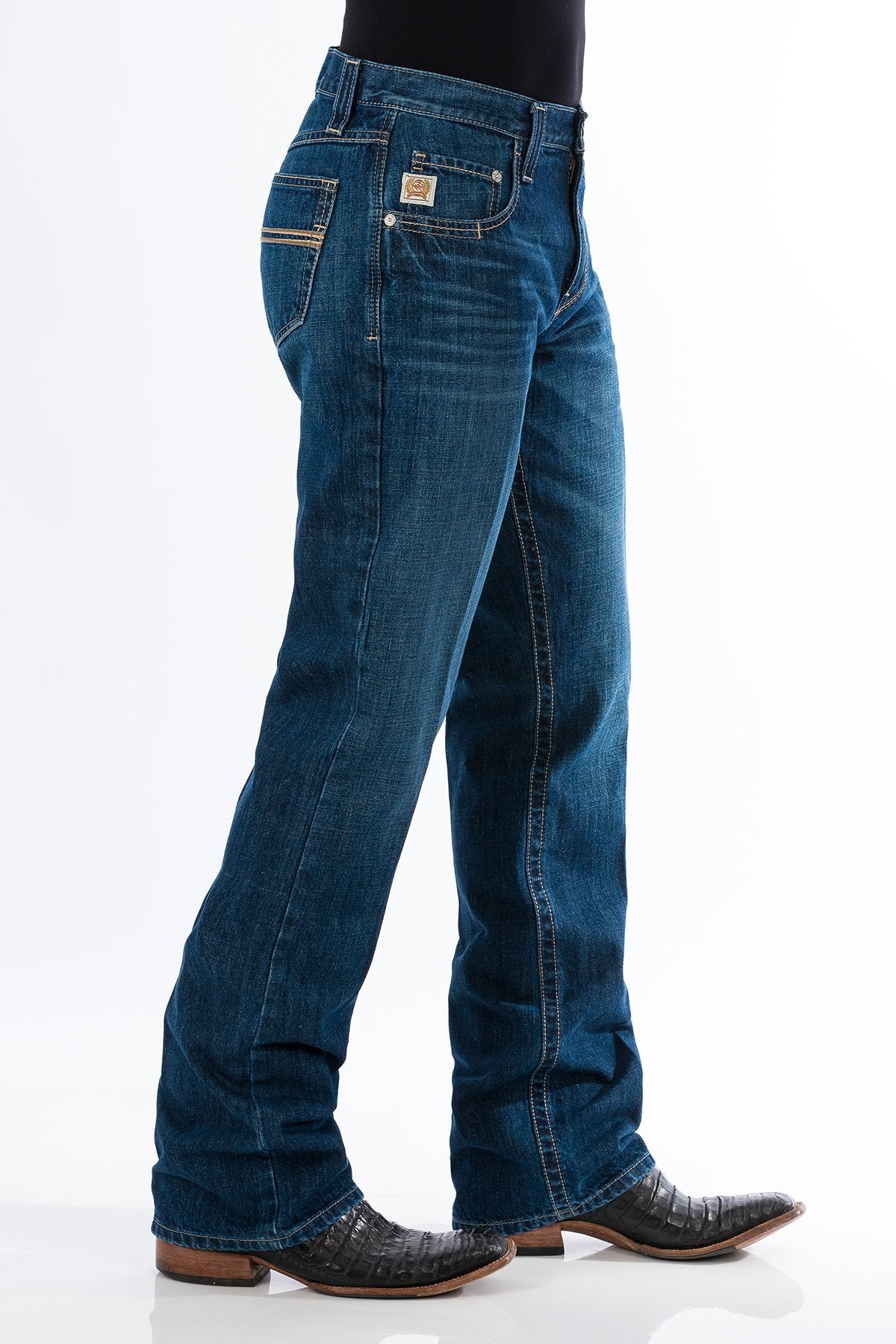 Cinch Mens Carter Relaxed Fit 2.0 Relaxed Fit Dark Stonewash Jeans