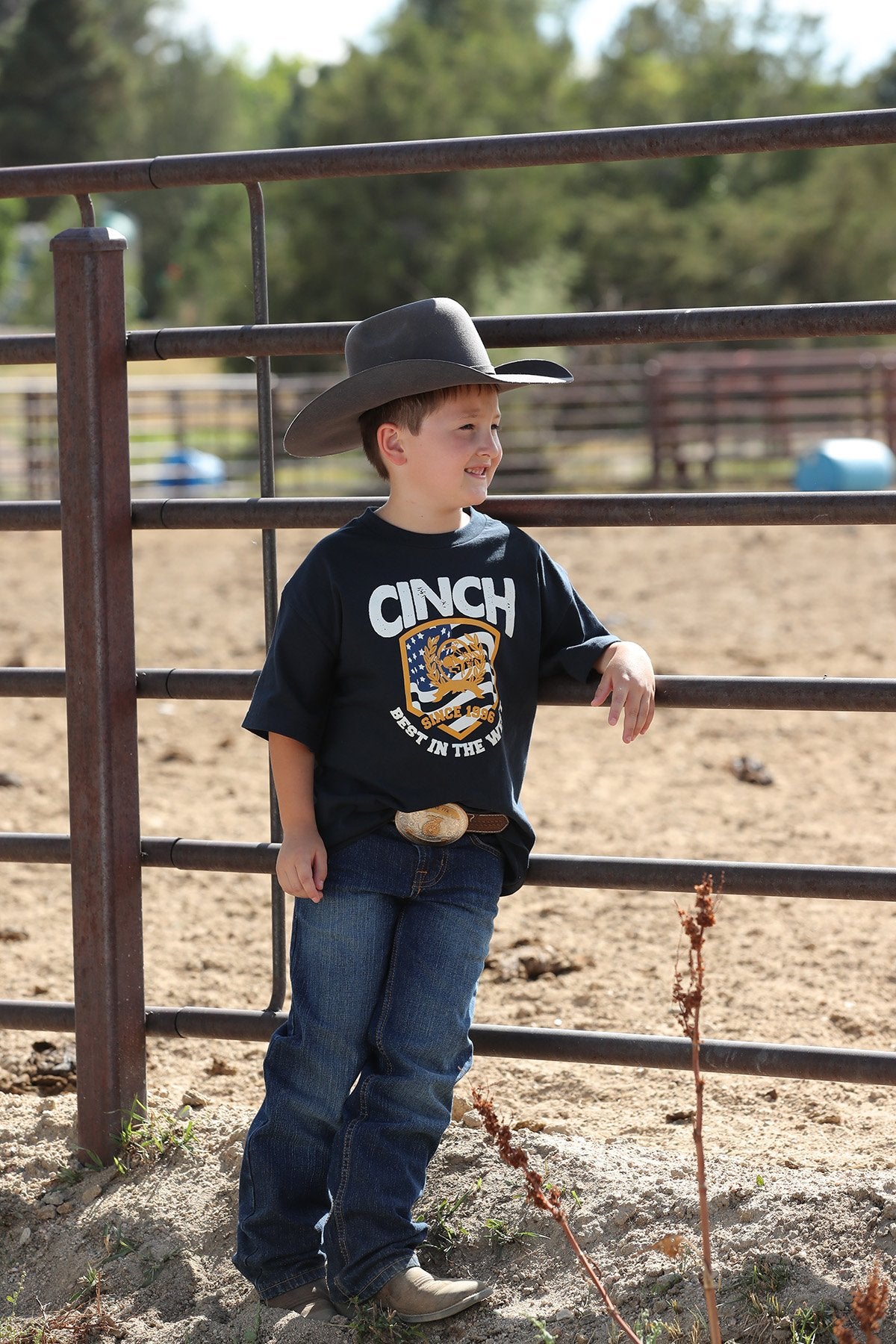 CINCH BOY'S BEST IN THE WEST TEE - NAVY
