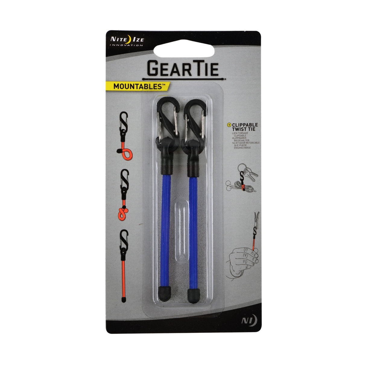 Nite Ize Gear Tie Mountable 2 pack