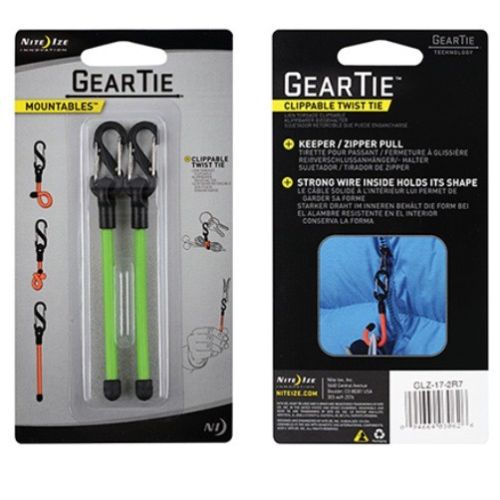 Nite Ize Gear Tie Mountable 2 pack