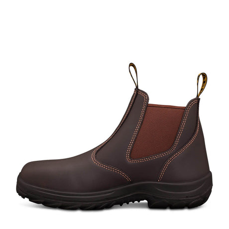 Oliver 34626 Elastic Side Work Boot Smooth Claret Steel Toe