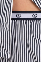 Gingerlilly - Cotton Short Pyjama Set - Camilla Navy Stripe