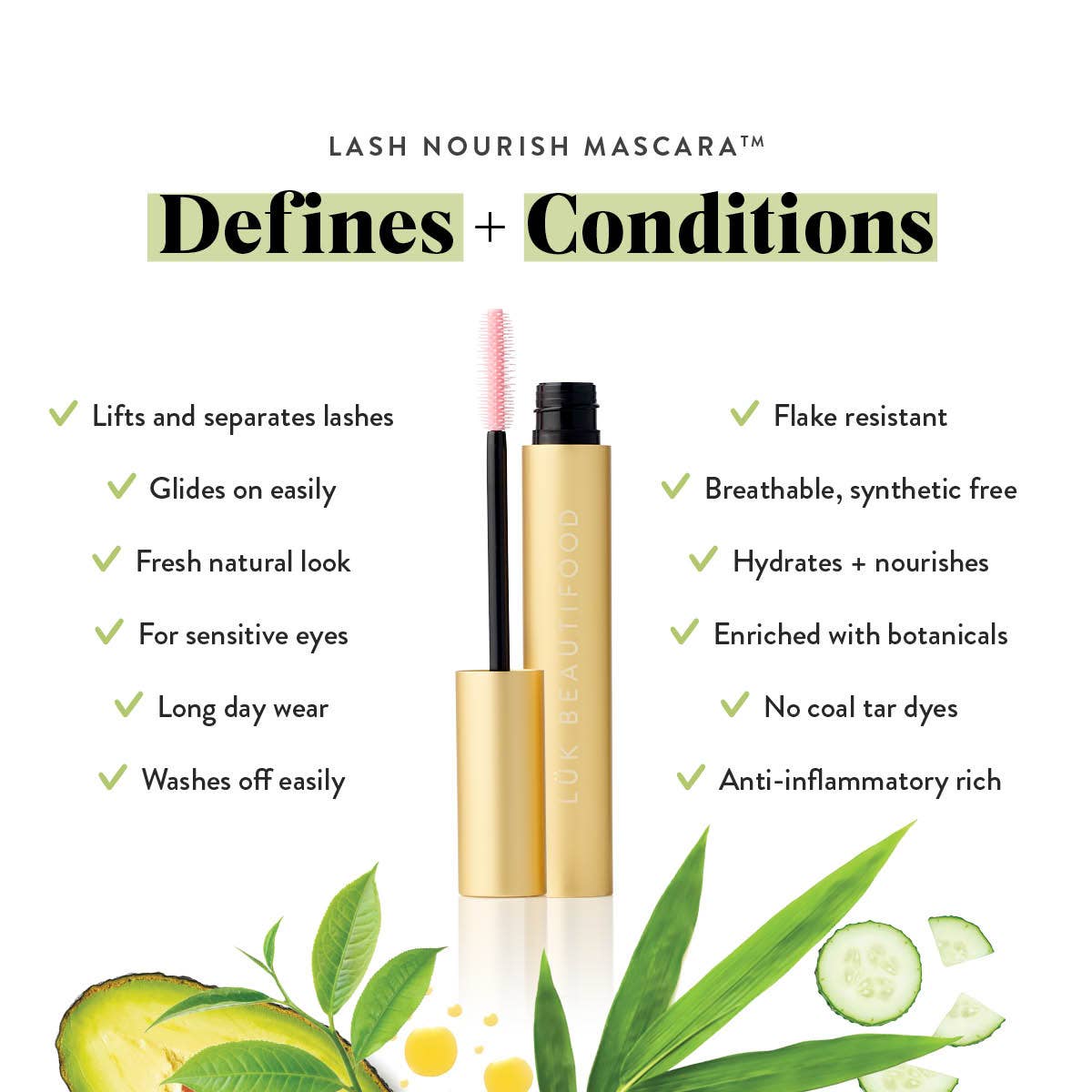 LÜK BEAUTIFOOD Lash Nourish Mascara™  - Black Tea 10ml