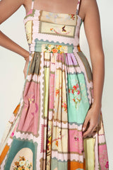 thr3letter - Vianna in Marianne Panelled Maxi Dress
