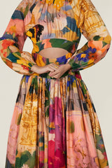 thr3letter - Jeanne Cutout Gathered Dress
