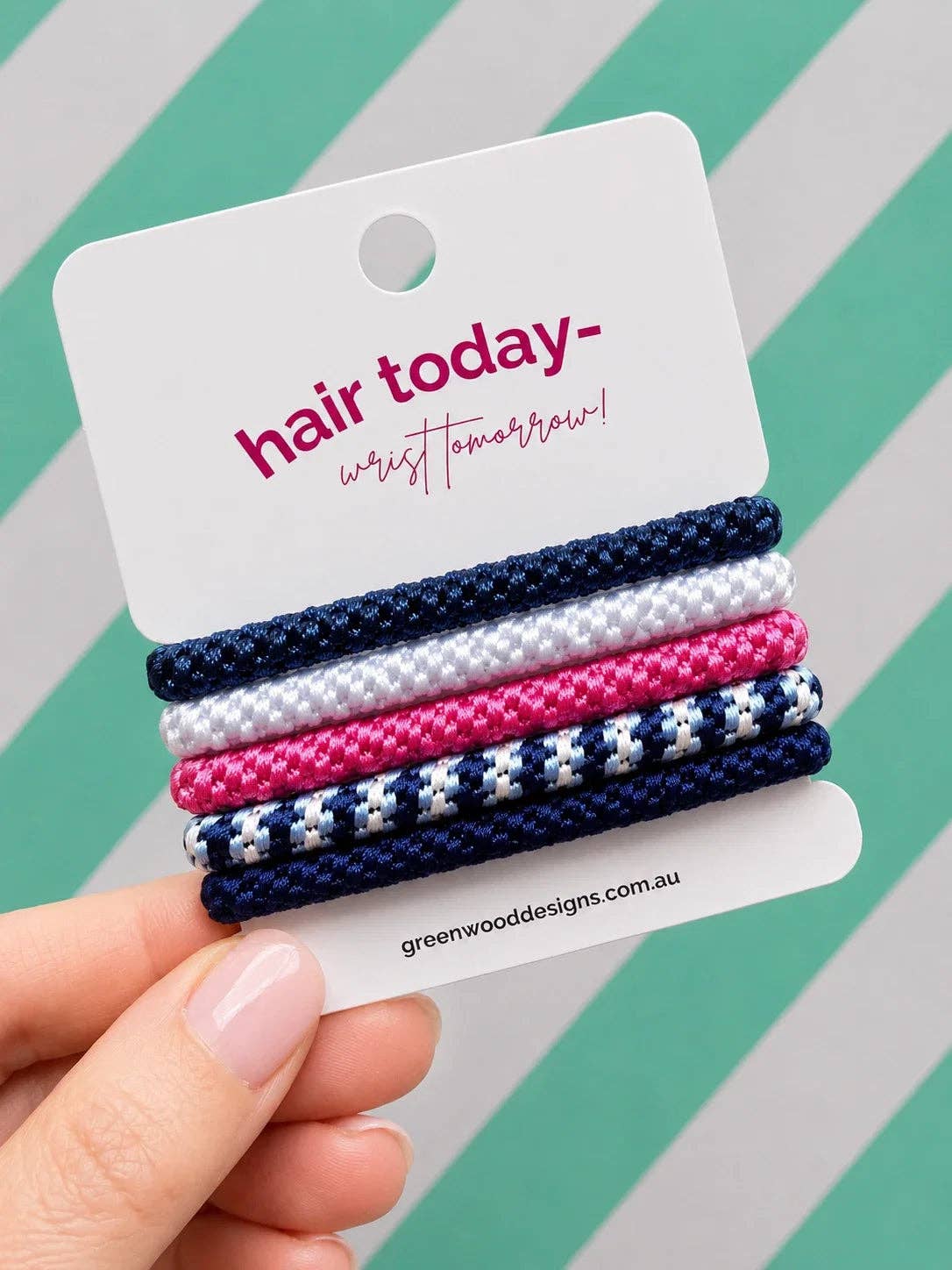 Greenwood Designs - Hair Elastics Pack - Blueberry Muffin