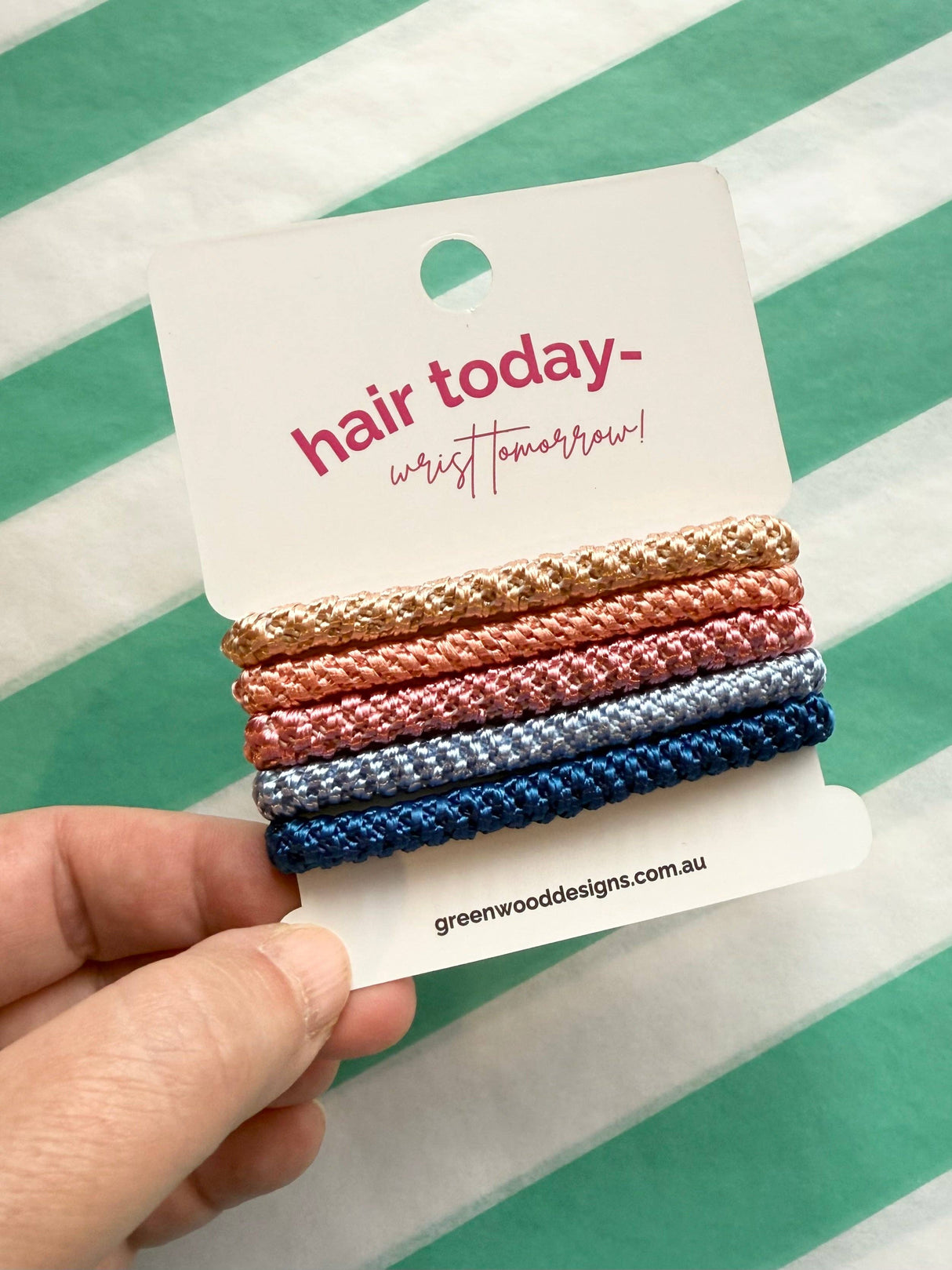 Greenwood Designs - Hair Elastics Pack - Neopolitan