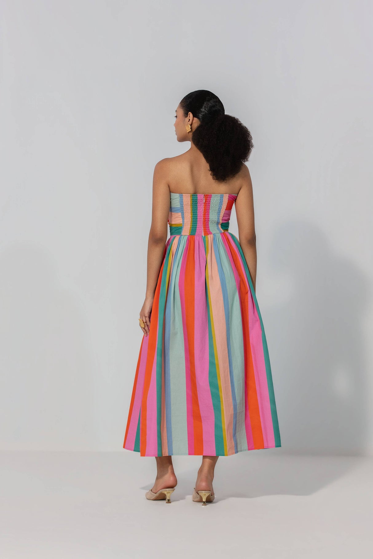 thr3letter - Painted Stripe Maxi Dress
