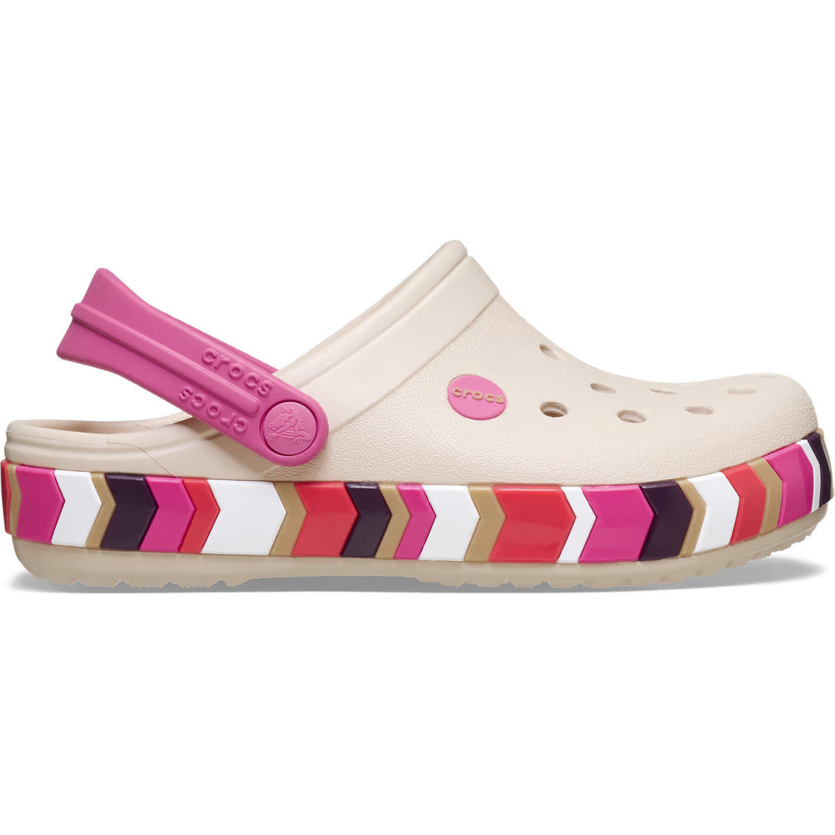 Kids' Crocband Chevron Band Clog