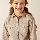 Ariat Girls Bella Printed Shirt - Caidan Sea Spray - 10053890