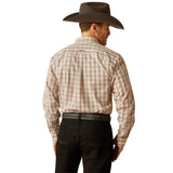 Ariat Mens Wrinkle Free Flemming Fitted Shirt - Brown - 10053907