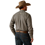 Ariat Mens Wrinkle Free Ferriss Classic Fit Shirt - Navy - 10053911