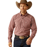 Ariat Mens Pro Series Pedro Fitted Shirt - Burgundy - 10053920
