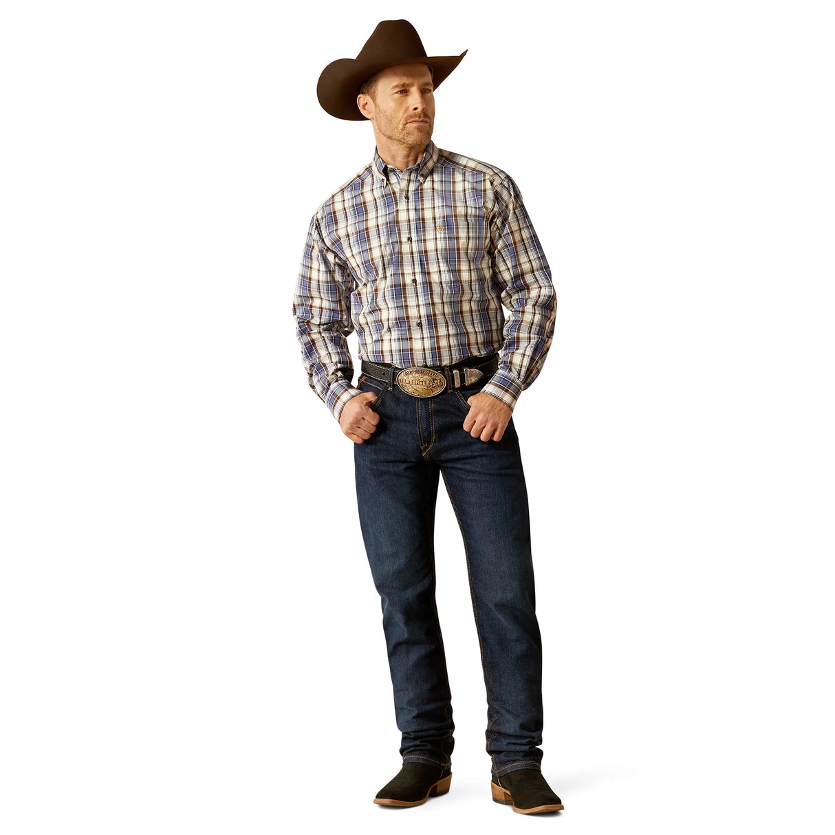 Ariat Men's Pro Series Cameron Classic Fit Shirt - Grey Blue - 10054042