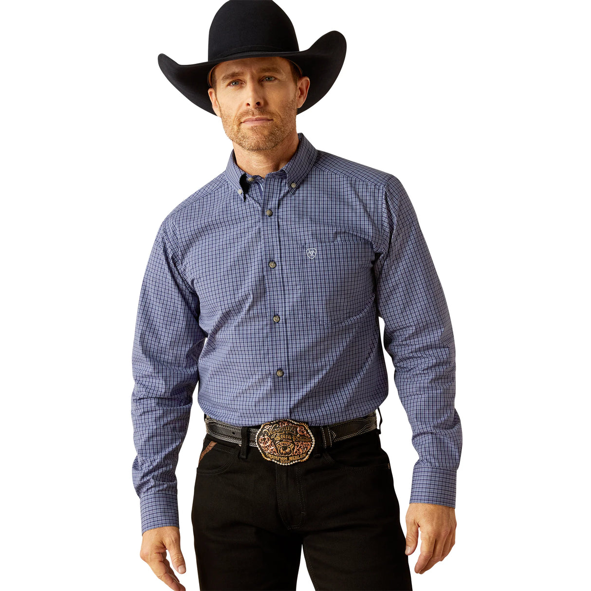 Ariat Men's Pro Series Calvin Fitted Shirt - Navy - 10054081
