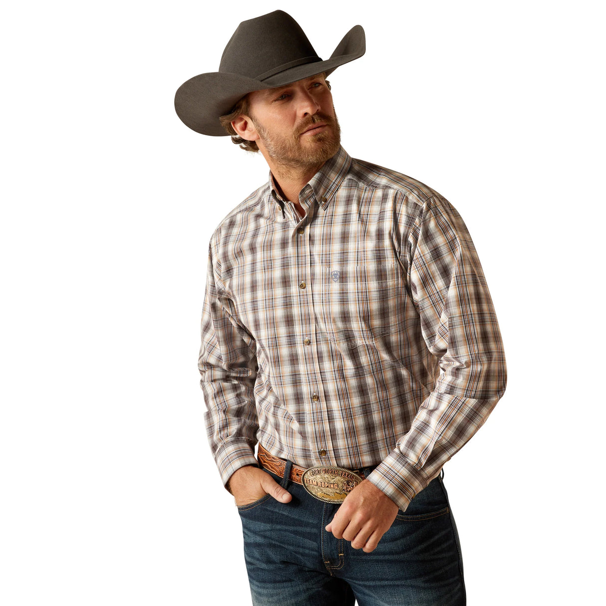 Ariat Mens Pro Series Classic Fit Casen Shirt - Brown - 10054091