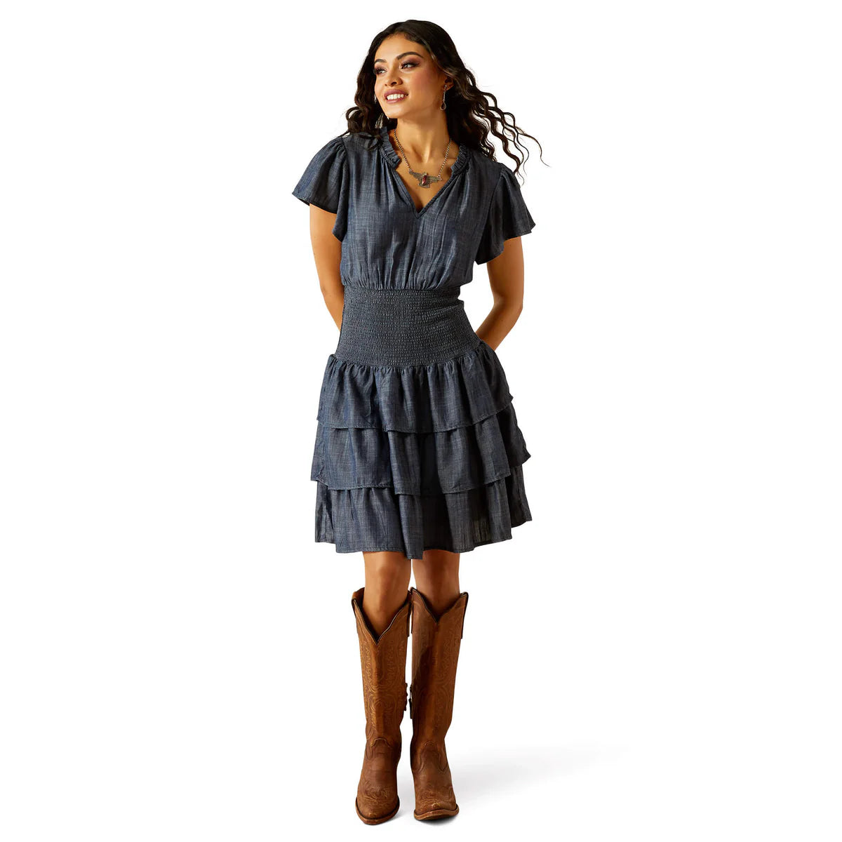 Ariat Ladies Stellar Dress - Blue Chambray