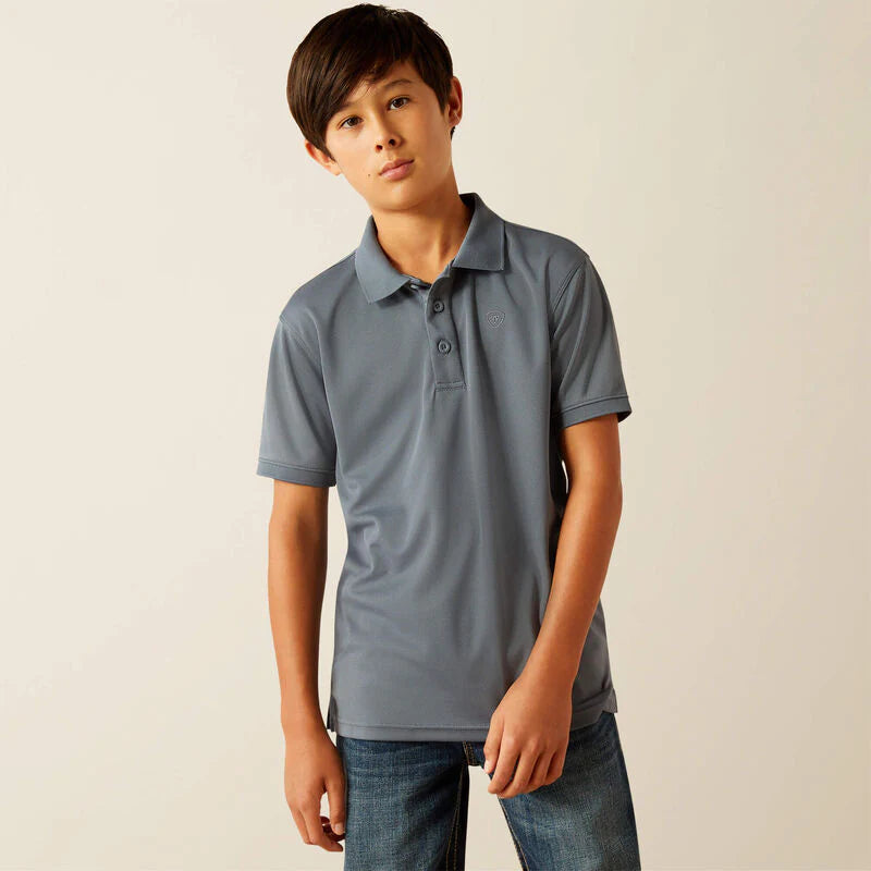 Ariat Boys Tek Polo - Newsboy Blue