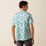 Ariat Mens Maverick Modern Fit Short Sleeve Shirt - Turquoise