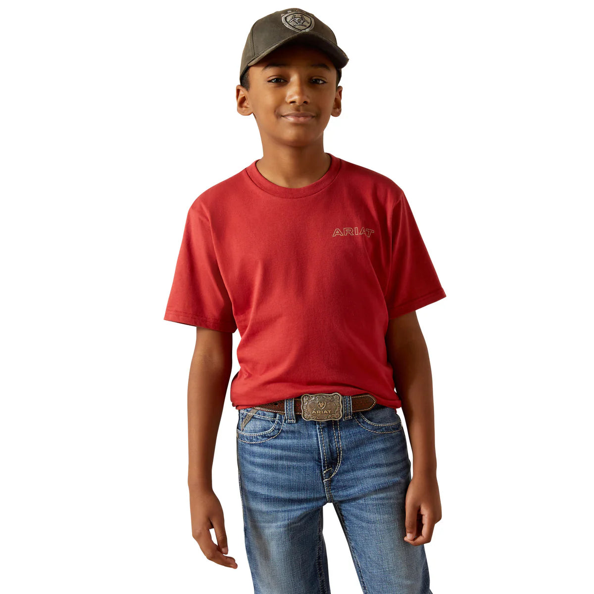 Ariat Boys Patriot Buffalo Coin T-Shirt - Brick Red - 10062407