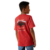 Ariat Boys Patriot Buffalo Coin T-Shirt - Brick Red - 10062407