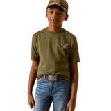 Ariat Boys Roped Diamond T-Shirt - Military Heather - 10062410