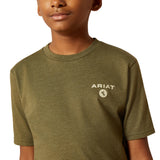 Ariat Boys Roped Diamond T-Shirt - Military Heather - 10062410