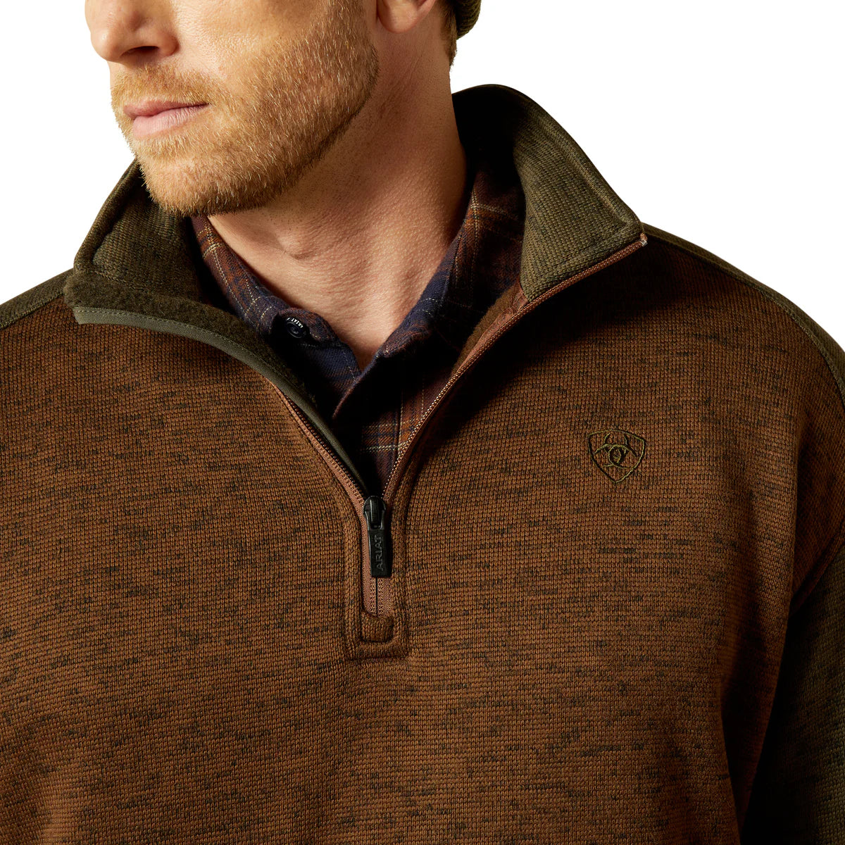 Ariat Mens Caldwell Logo 1/4 Zip Sweater