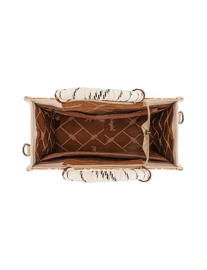 Wrangler Ladies Southwestern Rope Handle Bag