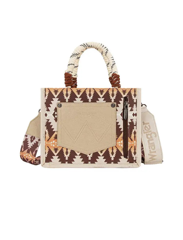 Wrangler Ladies Southwestern Rope Handle Bag